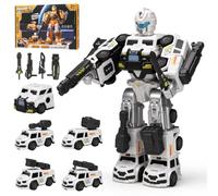 YAOZUP 5 in 1 Magnetic Robot Transformers Machine Toys | Robot Construction Removable, STEM Transform Toys Truck, Vehicles Gift Child 3 4 5 6 7 8 Years Old Male
