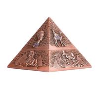 YAPAILANG Ashtray,Windproof Metal Pyramid Ashtray Vintage Egyptian Style Cigarette Holder with Lid