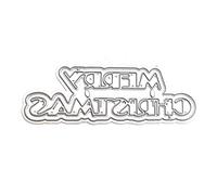 YAPAILANG Christmas Theme Metallic Cutting Dies Decorative Christmas Words Die Script Die Stencils
