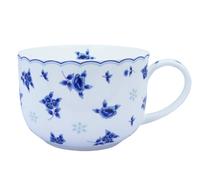 Yaparhill 25oz Large Coffee Cups Soup Mugs with Handles Traditional Large Coffee Cup Large Bone China Coffee Mugs Cups for Coffee Cereal Latte Soups, Blue