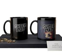 Yapartifa Super Dad Gift Heat Change Mug - Magic Mug Heat Changing Ceramic Coffee Cup - Funny Gift for Dad Stepdad Father's Day - Birthday Present Christmas Novelty Gifts