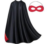 Yapartifa Superhero Cape & Mask Set Gift for Tall Adults (180cm+) - Double-Sided Vibrant Color Cape (140cm x 90cm) with Mask - Halloween, Cosplay, Christmas, Superhero Party, Gift for Men & Women