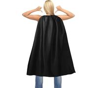 Yapartifa Superhero Capes and Masks Set for Women - Costume for Halloween, Team Building Cape with Felt Mask, Perfect for Cosplay, Christmas Parties, Role Play Event（Black,Cape Size (110cm x 70cm)
