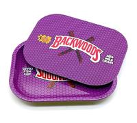 YAPAS Rolling Tray with Magnetic Lid - 7 inch x 5.5 inch Metal Rolling Tray - Cigarette Rolling Trays - Smoke Accessories - Rolling Paper Tray - Rolling Plate (Clear,Purple)