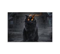 YAPING Cat Fire Eyes Poster Decoration 20 x 30 Inches (50 x 75 cm)