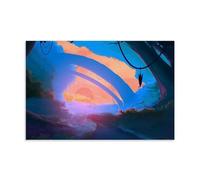 YAPING Quiet Path in The Morning Canvas Print 12 x 18 inches (30 x 45 cm)
