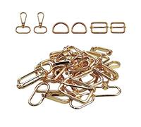 YapitHome 30 Pcs Metal D Ring Bag Making Hardware Suitable for DIY Craft Accessories Tote Purses Strap Dog Collars(Gold)
