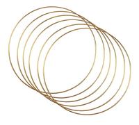 YapitHome 6 Gold Metal Floral Ring Hoops, 30 CM Wreath Hoop for Christmas, Dream Catcher, Wedding, Wall Hanging Crafts