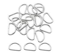 YapitHome Booly Pack of 30 Silver D Ring Metal D Ring Buckles 26mm D Rings for Bag, Buckle, Straps, Belt, Backpack DIY Accessories