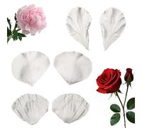 YapitHome Pack of 6 silicone petal moulds, flower petal silicone moulds, silicone mould flowers for cake decoration, baking accessories, modelling clay, baking tools, icing