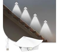 YAPJOY Motion Sensor 6500K White Light Indoor, Rechargeable Night Light, Automatic LED Lights for Bedroom, Bedside, Toilet, Bathroom, for Adults & Kids, Indoor Stair Lights, Magnetic, 1Pack(White)