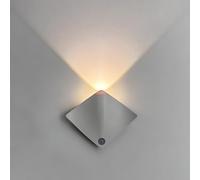 YAPJOY Motion Sensor Warm Light Indoor, Rechargeable Night Light, Automatic LED Night Lights for Bedroom, Bedside, Toilet, Bathroom, for Adults & Kids, Indoor Stair Lights, Magnetic, 1Pack(White)