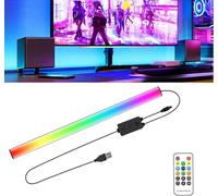 YAPJOY RGB LED Light Bar with Music-Sync RGB Effects - Dimmable Color Changing Lighting for Gaming, Home Decor and Office - USB Powered Light Strip