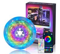YAPJOY RGBIC LED Strip Light 5m, Smart LED Light Strip Bluetooth APP Control, DIY Color Changing Music Sync TV Backlight, 219+ Scene Modes for Bedroom Kitchen Party Home Decor Gaming Room