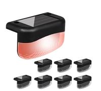 YAPJOY Solar Decking Lights, 8 Pack Solar Fence Lights, Wireless Decorative Wall Ambient LED Light, Waterproof Garden Step Light for Stair, Steps, Gutter, Yard, Patio, Pathway(Multi-Color)