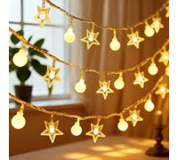 YAPJOY Star Fairy Lights, 10M 100 LED Globe String Lights with Remote, USB Powered 8 Modes Indoor & Outdoor Mini Globe Light Decoration for Christmas Wedding Birthday Valentine Party Bedroom Camping