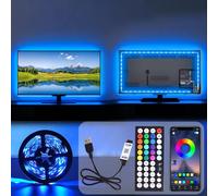 YAPJOY TV Light Strip, 5M TV Backlight, Music Sync LED TV Light with Bluetooth Function, App Control RGB Colour Changing Led Lights with Remote, USB Powered for TV/Monitor Behind Lighting