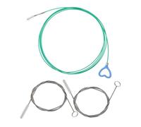 YAPKOLV Kit of 3 Flexible Car Exhaust Brushes - Long Thin Brush for Difficult Pipes, Roof and Drainage Vehicles - 1 x 3 Metres Green, 2 x 1 Metre Grey