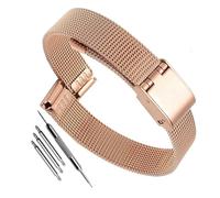 yapong Mesh Stainless Steel Bracelet For DW Watches For Daniel Metal Ultra Thin Universal Strap(Rosegold,18mm)