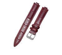 yapong Women's Genuine Cowhide Leather Watch Strap For Longines Heart Moon L8.115 Moon Phase Convex-mouth Watchband
