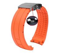 yaponuk Curved End Watchband For Mido M005430A M005614A Rubber watch strap For Citizen(Oranges2,23mm)