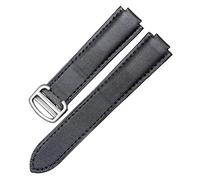 yaponuk Fabric Nylon Leather watch Strap For Cartier Ballon Bleu Warrior Knight(Silver)