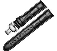 yaponuk Leather Watch Strap For Tissot Le Locle Ballade Gentleman Carson(Blacks2,18mm)