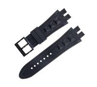 yaponuk Matte Suede Leather Watch Strap For Roger Dubuis EXCALIBUR King watchband with Soft Rubber Base(Blackb a)