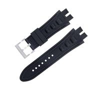 yaponuk Matte Suede Leather Watch Strap For Roger Dubuis EXCALIBUR King watchband with Soft Rubber Base(Nylon blacks a)