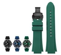 yaponuk Protruding Notch Rubber Watch Chain For ORIS Diving 7730 7740 Men's Silicone Sports strap(Greenb b,22-11mm)