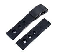yaponuk Rubber Watch Strap For Breitling Avenger Challenger Superocean Heritage.(Black shiny black,22mm)