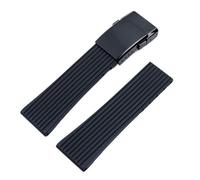 yaponuk Rubber Watch Strap For Breitling Avenger Challenger Superocean Heritage.(Black2 shiny black,22mm)