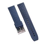 yaponuk Rubber Watch Strap For Breitling Avenger Super Ocean Challenger, Reconnaissance Aircraft Professional Series(Blues)