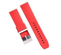 yaponuk Rubber Watch Strap For Breitling Avenger Super Ocean Challenger, Reconnaissance Aircraft Professional Series(Reds1)