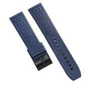 yaponuk Rubber Watch Strap For Breitling Avenger Super Ocean Challenger, Reconnaissance Aircraft Professional Series(Blueb)