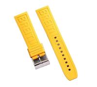 yaponuk Rubber Watch Strap For Breitling Avenger Super Ocean Challenger, Reconnaissance Aircraft Professional Series(Yellows)