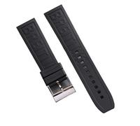 yaponuk Rubber Watch Strap For Breitling Avenger Super Ocean Challenger, Reconnaissance Aircraft Professional Series(Blacks)