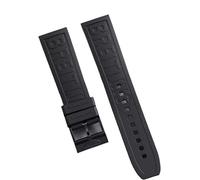 yaponuk Rubber Watch Strap For Breitling Avenger Super Ocean Challenger, Reconnaissance Aircraft Professional Series(Blackb)