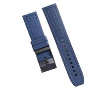 yaponuk Rubber Watch Strap For Breitling Avenger Super Ocean Challenger, Reconnaissance Aircraft Professional Series(Blues1)