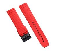 yaponuk Rubber Watch Strap For Breitling Avenger Super Ocean Challenger, Reconnaissance Aircraft Professional Series(Redb)