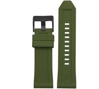 yaponuk Silicone Watch Band For Diesel DZ4496 DZ4427 DZ4487 DZ4323 DZ4318 DZ4305 Mens Watches Bracelet(Red silver buckle,26mm)