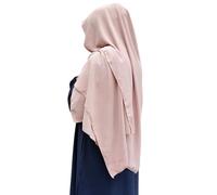 Yaqeen Premium Jazz Scarf for Women - Large 70x190 cm Hijab, Stretchy Headscarf for Muslimah, Versatile Modest Fashion Accessory (Light Pink)