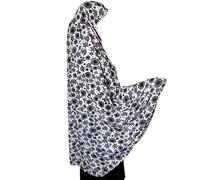 Yaqeen XL Khimar Long Hijab for Muslimah one Piece Stretchy Headscarf Lycra Material Chadors Arabia Islamic Prayer Dress Muslim Shawls Body Cover (White3)