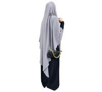 Yaqeen XL Khimar Triangle Long Hijab for Muslimah one Piece Jazz Fabric Headscarf Material Chadors Arabia Islamic Prayer Dress Muslim Shawls Jilbab