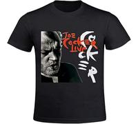 YAQINUO Joe Cocker Live Graphic T Shirts for Men Crew Neck 3 Black XL