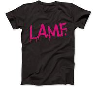 YAQINUO Lamf L.A.M.F As Worn by Johnny Thunders T Shirt 100% Cotton Black L