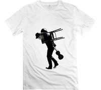 YAQINUO Men's Tom Waits T Shirt Casual Graphic Short Sleeve Tops White XXL