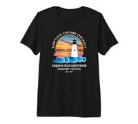 Yaquina Head Lighthouse Newport Oregon Beach Ocean Souvenir Premium T-Shirt
