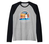 Yaquina Head Lighthouse Newport Oregon Beach Ocean Souvenir Raglan Baseball Tee