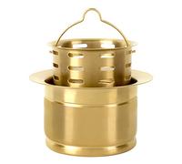 YAQUN Deep Extended Garbage Disposal Flange with Basket Strainer，Fit for 3-1/2 Inch Standard Sink Drain Hole, Gold Deep Sink Flange